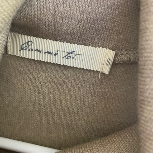 Commetoi- Tan Sleeveless Faux Turtleneck Dress size Small - Picture 8 of 9